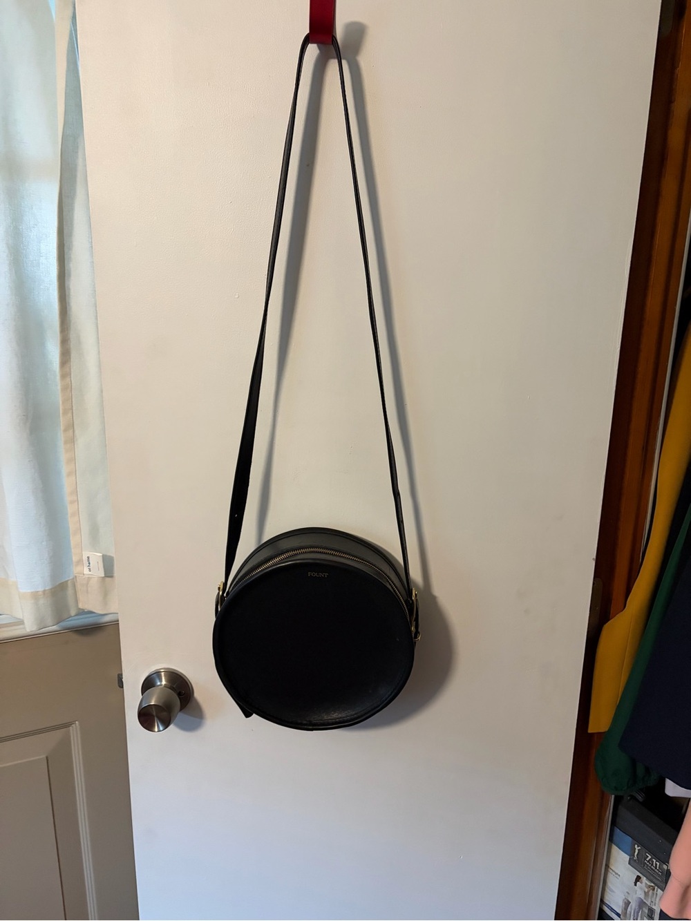 Authentic Black Fount roundabout crossbody purse